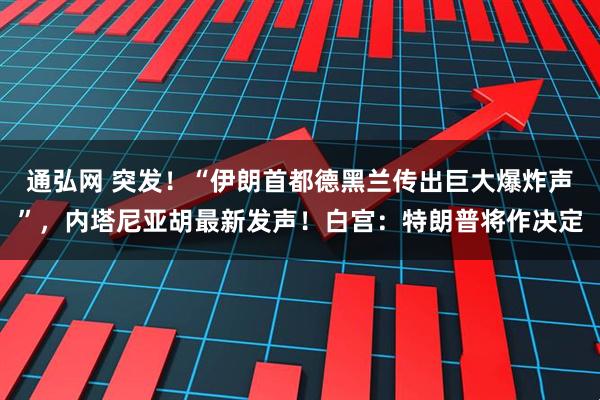 通弘网 突发！“伊朗首都德黑兰传出巨大爆炸声”，内塔尼亚胡最新发声！白宫：特朗普将作决定